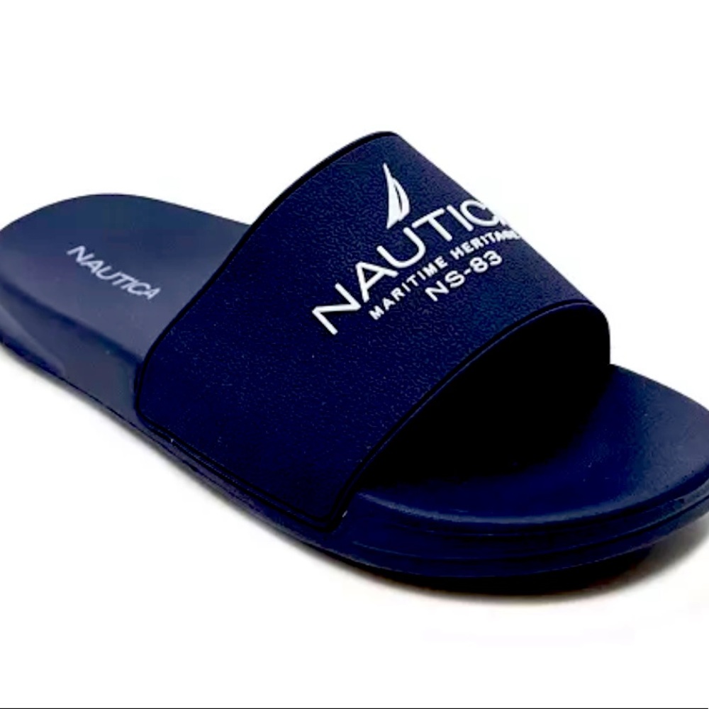 Nautica Porter Slides-Navy Size 10